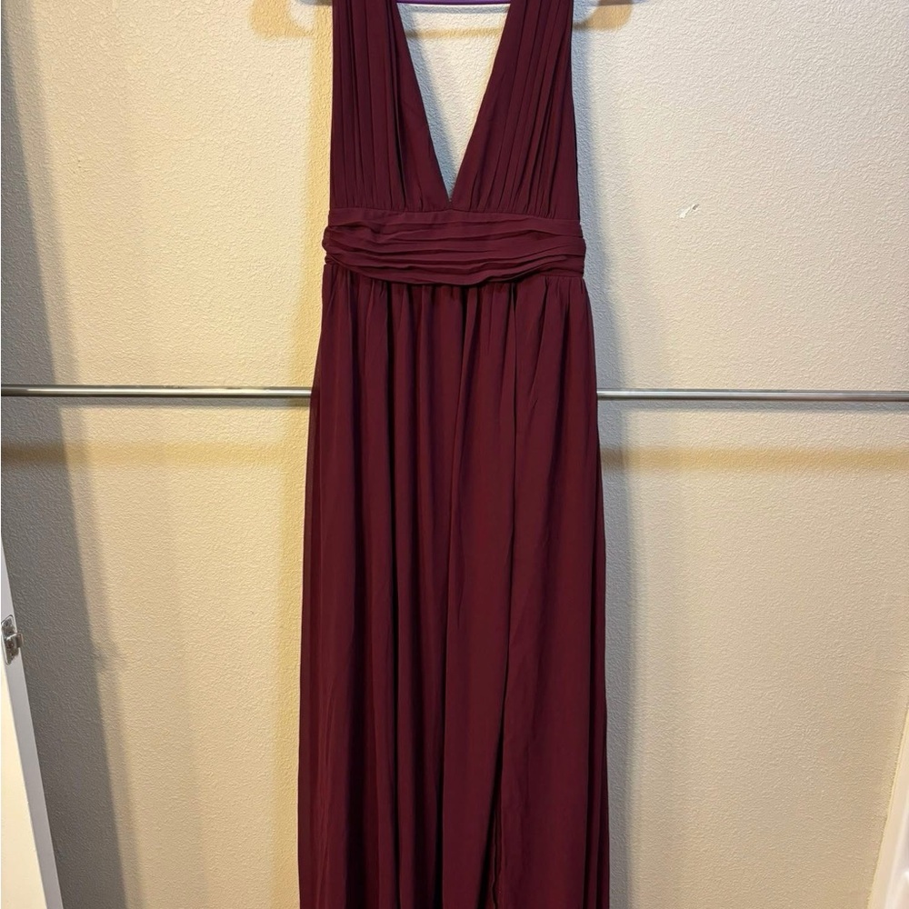 Lulu's Deep Wine Maxi Dress only tried on